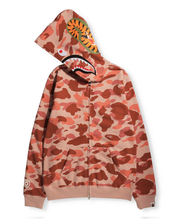 Sweat à Capuche Bape 1st Camo Shark Full Zip Rose Femme | AZZ-17178973