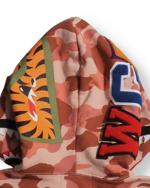 Sweat à Capuche Bape 1st Camo Shark Full Zip Rose Femme | AZZ-17178973