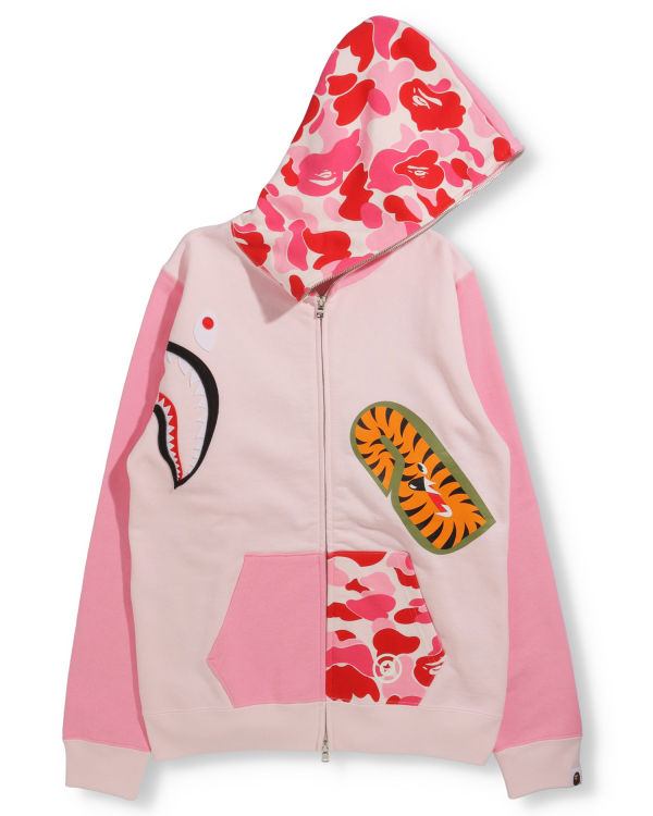 Sweat à Capuche Bape Big ABC Camo Multi Shark Full Zip Rose Femme | DZM-19496927