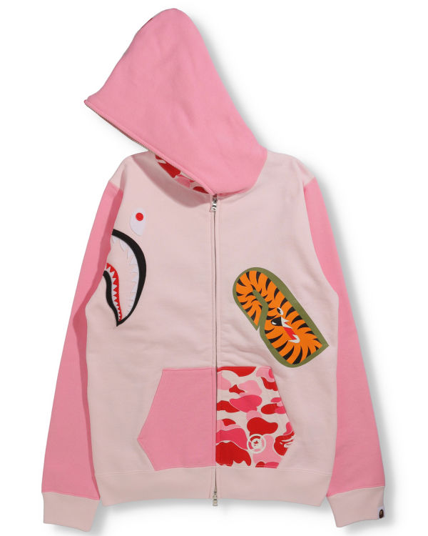 Sweat à Capuche Bape Big ABC Camo Multi Shark Full Zip Rose Femme | DZM-19496927