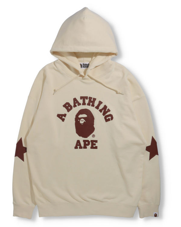 Sweat à Capuche Bape Patched Oversized Pullover Blanche Femme | BDA-63967849