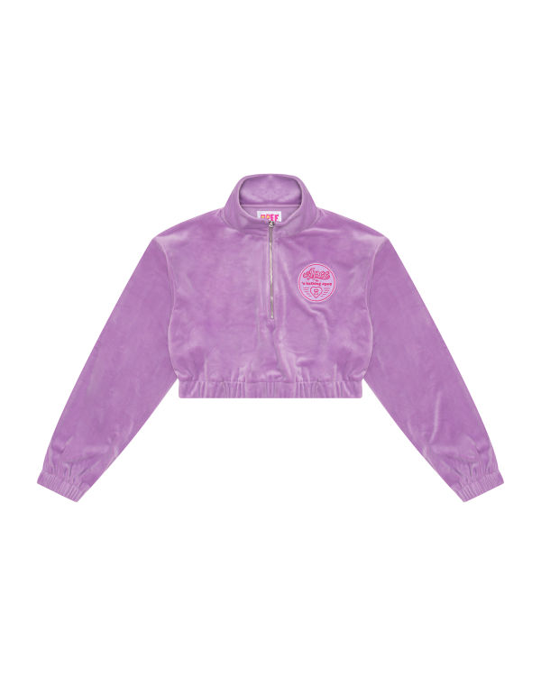 Sweats Bape Cropped zip-up Violette Femme | IRJ-53823281