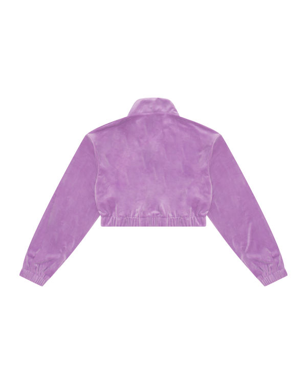 Sweats Bape Cropped zip-up Violette Femme | IRJ-53823281