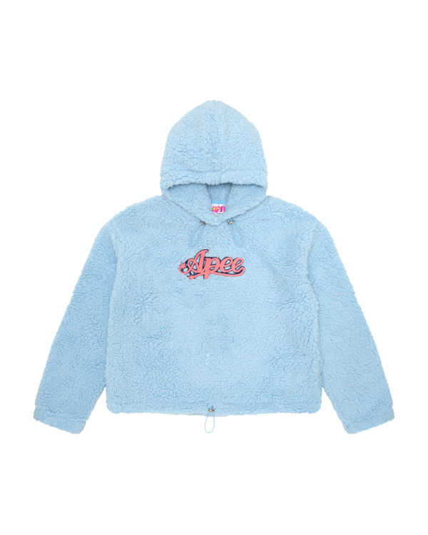 Sweat à Capuche Bape Oversized Bleu Clair Femme | BHC-37450184