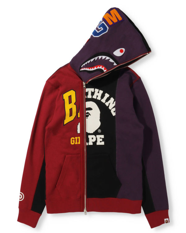 Sweat à Capuche Bape Docking Shark Full Zip Noir Femme | NXN-42890612