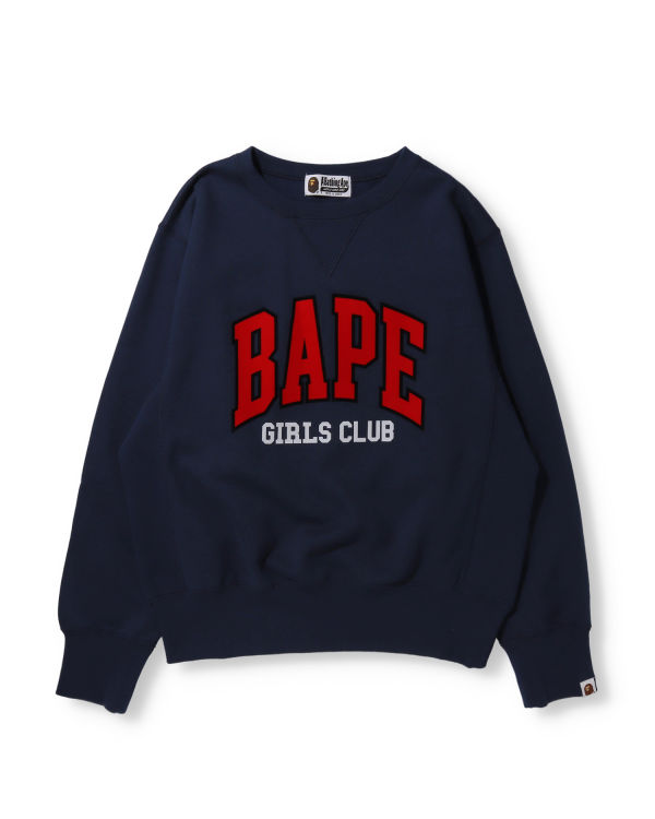 Sweats Bape Girls Club Larges Crew neck Bleu Marine Bleu Femme | LIT-94289862