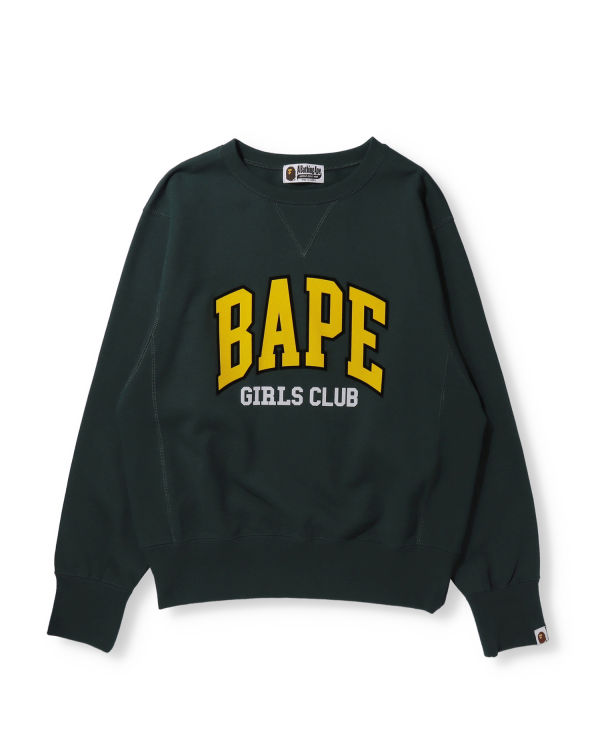 Sweats Bape Girls Club Larges Crew neck Vert Foncé Femme | ARA-27095227