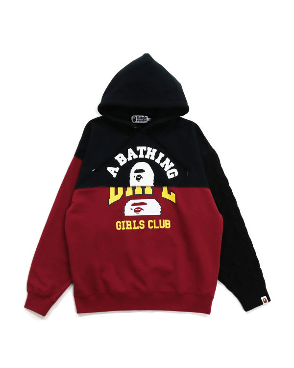 Sweat à Capuche Bape Docking Cable Sleeve Oversized Pullover Noir Femme | SGO-69040849