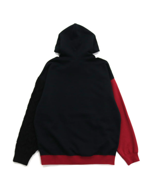 Sweat à Capuche Bape Docking Cable Sleeve Oversized Pullover Noir Femme | SGO-69040849