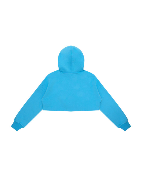 Sweat à Capuche Bape Apee logo cropped hoody Bleu Femme | BSR-85884076