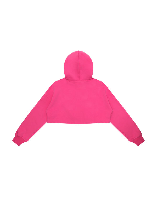 Sweat à Capuche Bape Apee logo cropped hoody Rose Femme | HOR-66677127