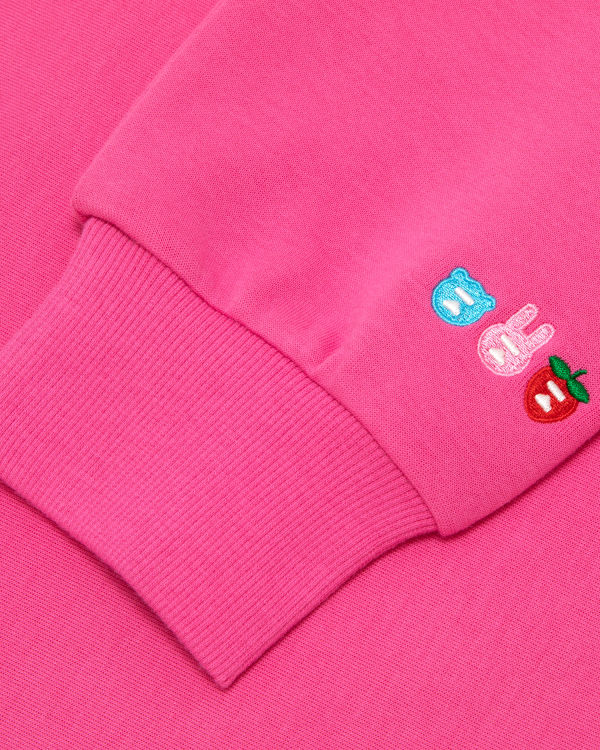 Sweat à Capuche Bape Apee logo cropped hoody Rose Femme | HOR-66677127