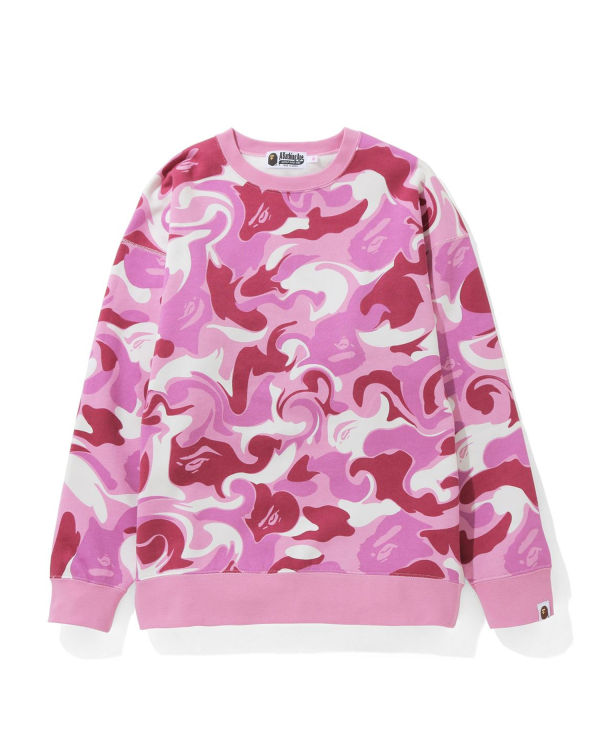 Sweats Bape Marble Camo Oversized Crewneck Rose Femme | BIK-38954087