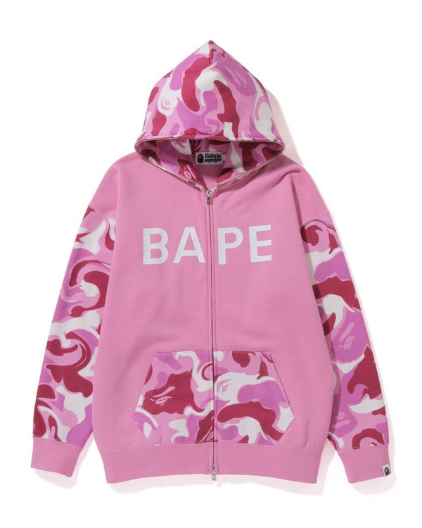 Sweat à Capuche Bape Marble Camo Oversized Full Zip Rose Femme | CVG-58114647