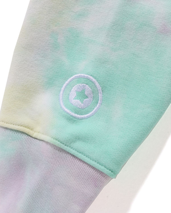 Sweat à Capuche Bape Tie-Dye Shark Oversized Full Zip Multicolore Femme | RHY-41198904