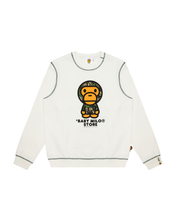 Sweats Bape Milo crew neck Blanche Femme | FST-07359391