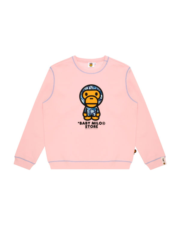 Sweats Bape Milo crew neck Rose Femme | FDK-79552860