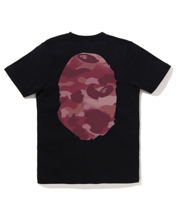 T Shirts Bape Grid Camo Big Ape Head Noir Femme | PYC-93413137