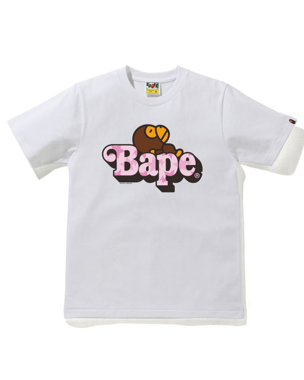 T Shirts Bape STA Pattern Milo On Blanche Femme | YVY-23577495