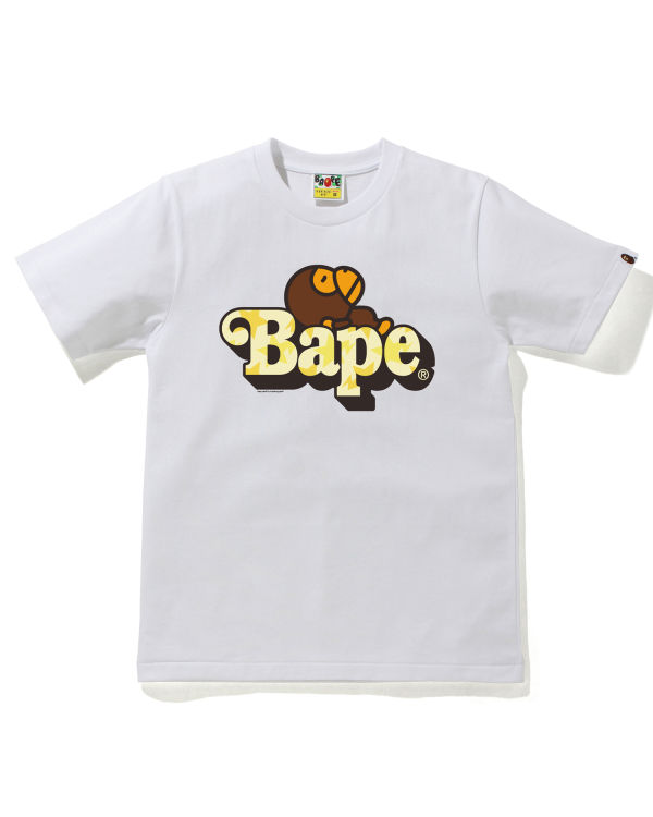 T Shirts Bape STA Pattern Milo On Blanche Femme | KHC-34792510