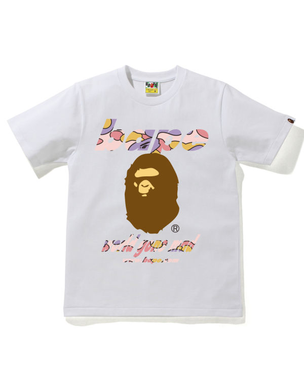 T Shirts Bape STA Camo WGM Ape Head Blanche Femme | MWH-56136378