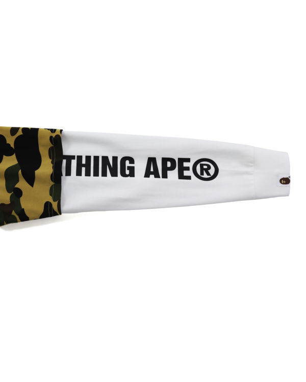 T Shirts Bape 1st Camo Oversized L/S Kaki Femme | GXB-28910864