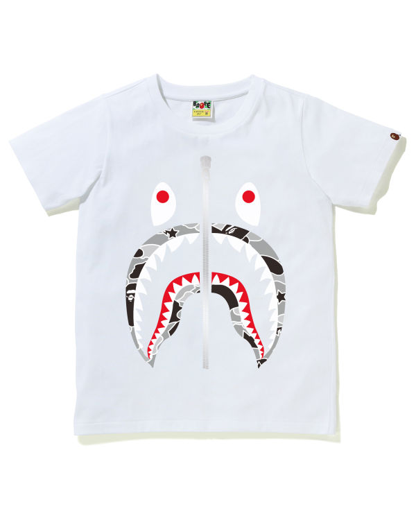 T Shirts Bape STA Camo Shark Blanche Femme | DPR-76450817