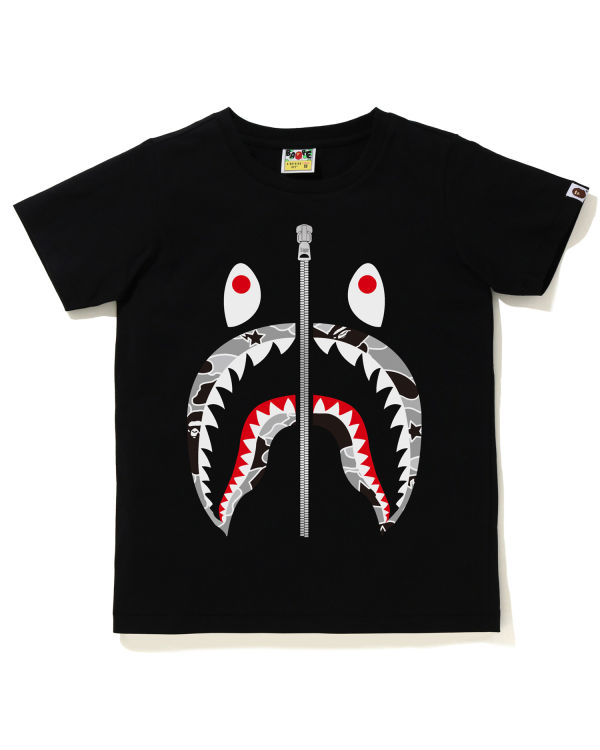 T Shirts Bape STA Camo Shark Noir Femme | LJQ-13991525