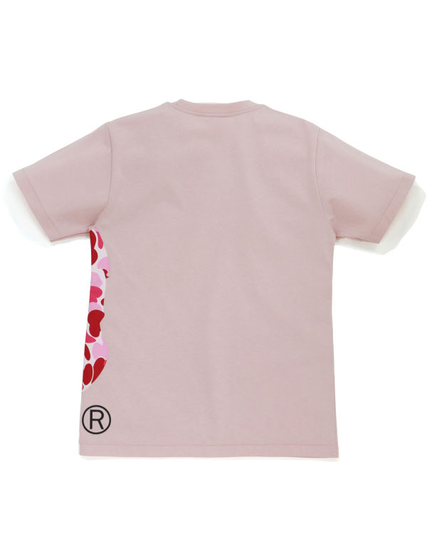 T Shirts Bape ABC Camo Side Big Ape Head Rose Femme | LLE-51289259