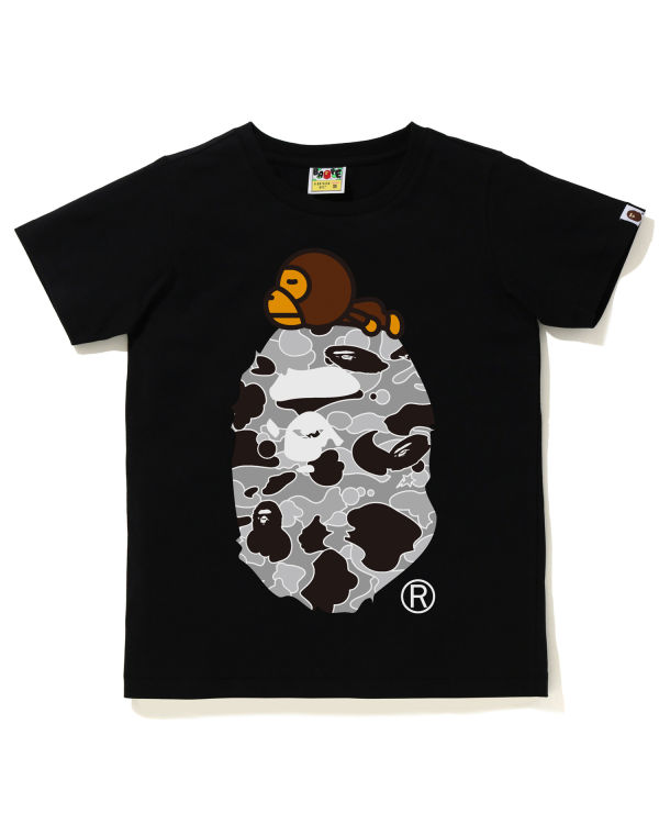 T Shirts Bape STA Camo Milo On Big Ape Noir Femme | FXP-61196309