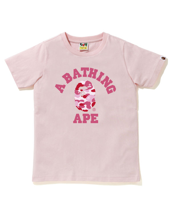 T Shirts Bape ABC Camo College Rose Femme | GWU-71915666