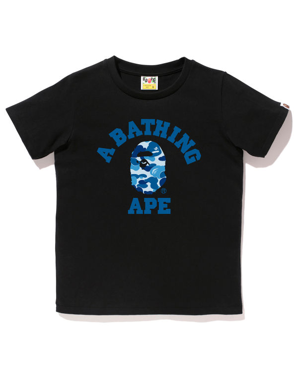 T Shirts Bape ABC Camo College Noir Femme | DNH-41190009