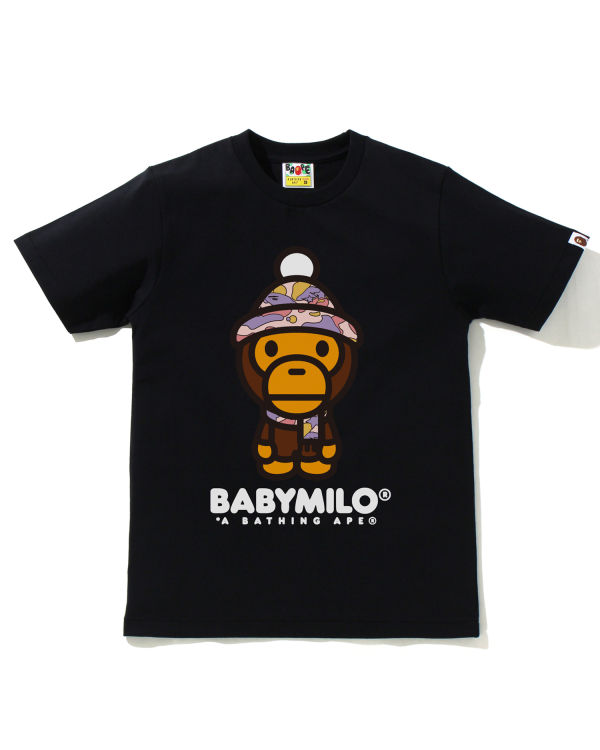 T Shirts Bape STA Camo Milo D'hiver Noir Femme | MZG-81446196