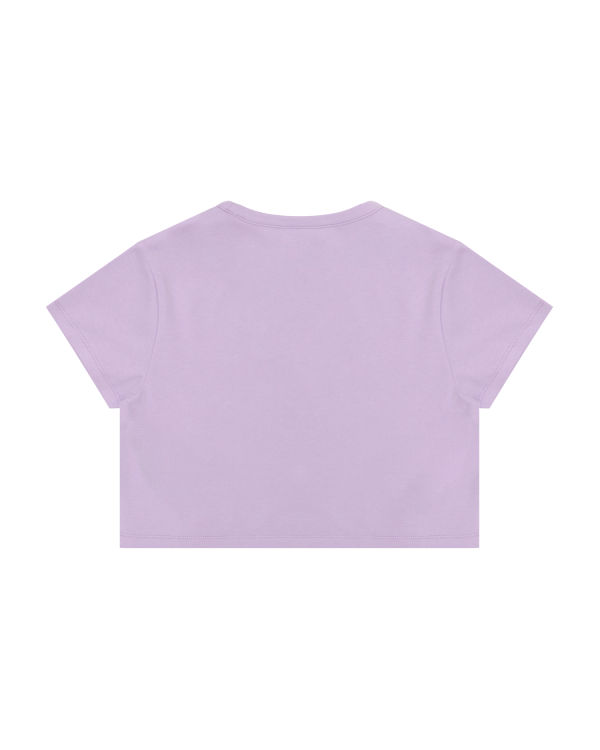 T Shirts Bape Logo printed slim cut Violette Femme | WRU-79207342