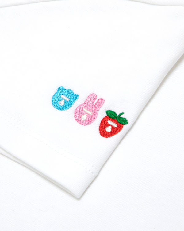 T Shirts Bape Logo printed slim cut Blanche Femme | UHX-19945506