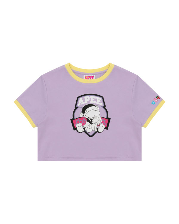 T Shirts Bape Graphique cropped Violette Femme | TNL-37092638