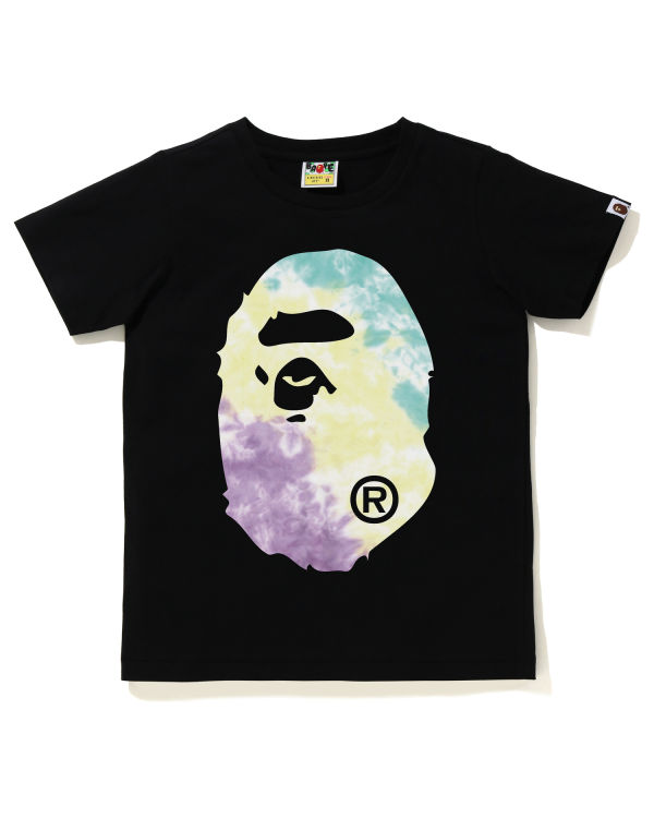 T Shirts Bape Tie-Dye Big Ape Head Noir Femme | IJP-98063948