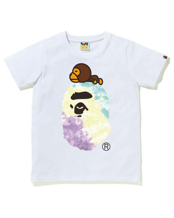 T Shirts Bape Tie-Dye Milo On Big Ape Blanche Femme | LLU-36191193