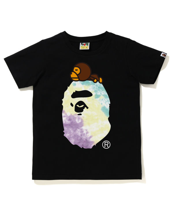 T Shirts Bape Tie-Dye Milo On Big Ape Noir Femme | FVY-76836465