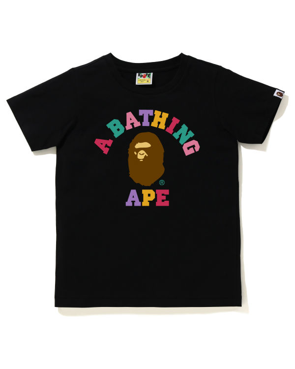 T Shirts Bape Colors College Noir Femme | TJU-46352278