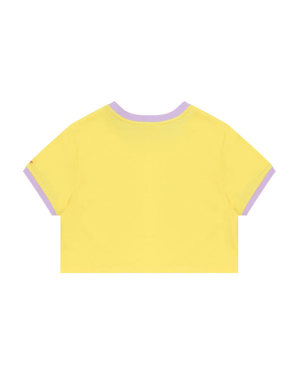 T Shirts Bape Heart cropped Jaune Femme | FEJ-07258578