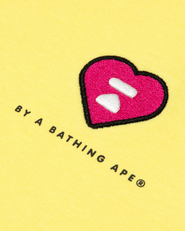 T Shirts Bape Heart cropped Jaune Femme | FEJ-07258578