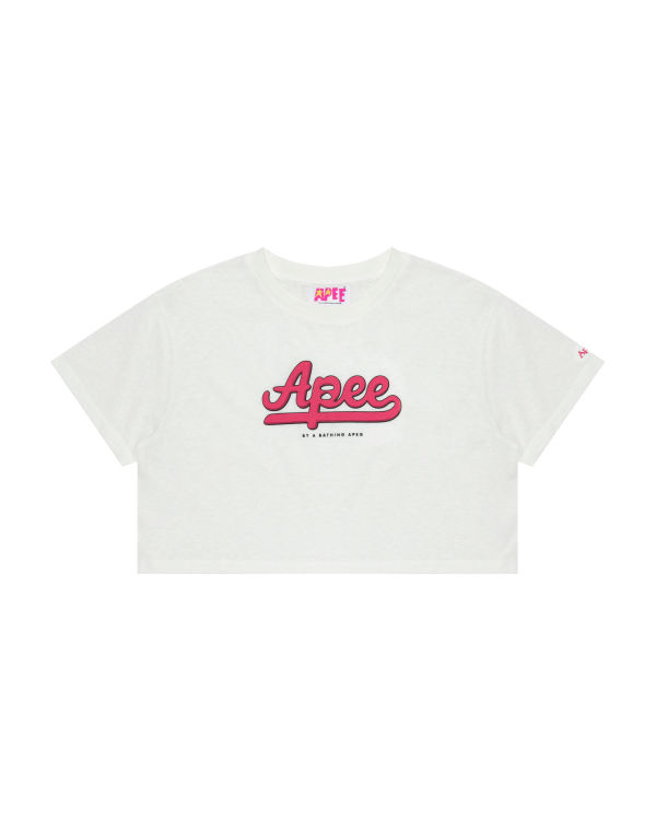 T Shirts Bape Graphique cropped Blanche Femme | SCN-49539206