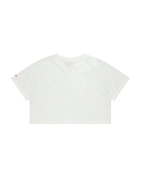 T Shirts Bape Graphique cropped Blanche Femme | SCN-49539206