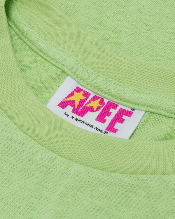 T Shirts Bape Graphique cropped Vert Femme | LHG-83453398