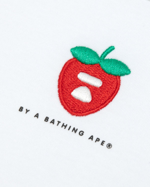 T Shirts Bape Logo berry Blanche Femme | OYQ-93410483