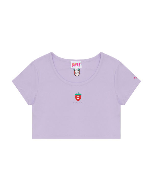 T Shirts Bape Logo berry Violette Femme | JOQ-64505928