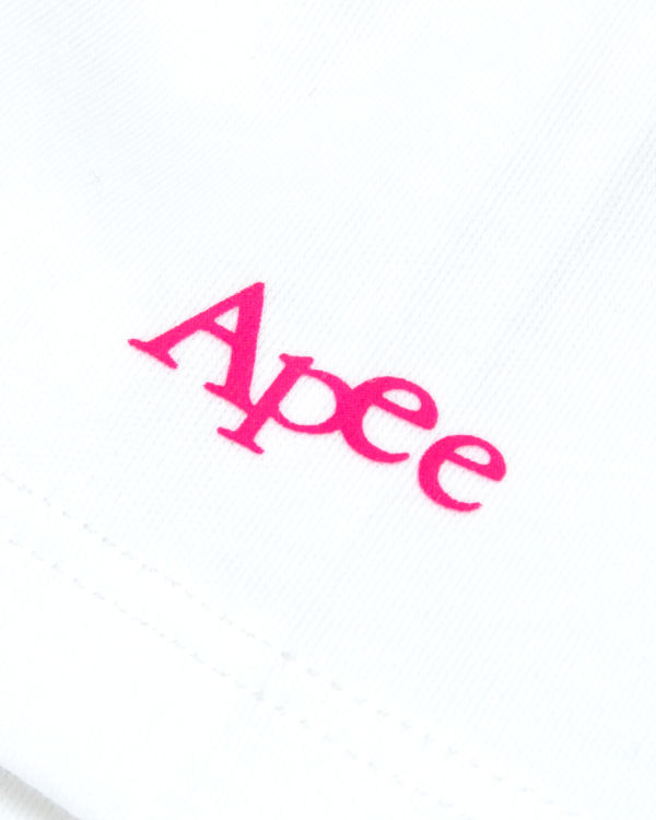 T Shirts Bape Logo berry Blanche Femme | OYQ-93410483