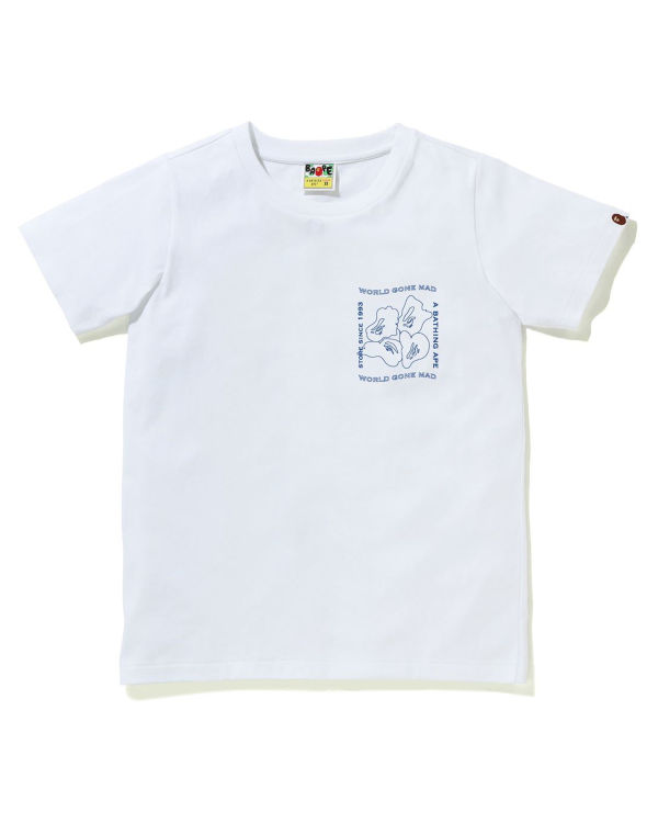 T Shirts Bape Ink Print Blanche Femme | JJY-82901900