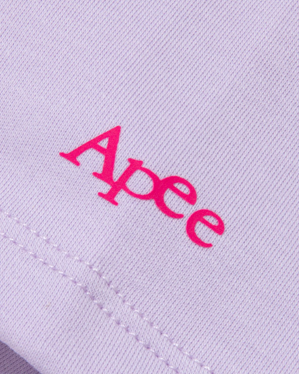 T Shirts Bape Logo berry Violette Femme | JOQ-64505928